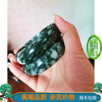 Shaanxi Lantian jade bracelet pure natural jade bracelet floating flower jade bracelet ink Cui jade bracelet grandma jade bracelet