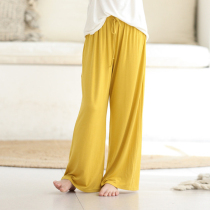 Girls net red wide-leg pants high-elastic anti-mosquito pants 2022 summer foreign style big childrens loose modal mopping pants