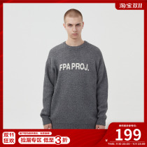 FPA (VENGETICE) chest letter jacquard basic sweater autumn and winter thickened sweater mens trend