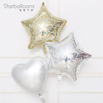 Filament five-pointed star 2020 Christmas decorative balloon new aluminum foil aluminum film imported from the United States