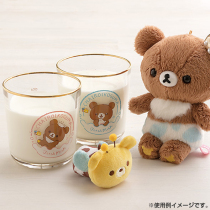 Japanese genuine San-x light loose bear creative ins Wind universal cute large capacity transparent breakfast glass mug