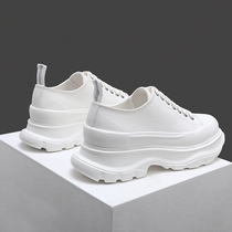 Mckun Pails Cloth Shoes Woman 2021 Autumn Tide Han Version Heightening Version Shoes Little White Shoes Ins Thick Base Shoes White Casual Shoes