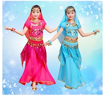 Girls India dance to dance with belly dance Dance Dancing Costumes Childrens Dresses Young Folk Dance Highlights Performance Wear