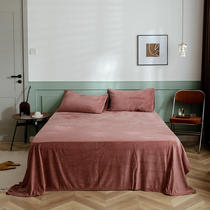Velvet heating bed single piece of coral velvet flannel blanket single person plus thickened milk sheet