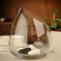 Creative Brief About Small Clear New Slant Opening Glass Vase Transparent Hydropony Flower Pot Multi-Meat Plant Utensil Home Pendulum