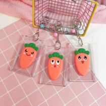 Radish Cartoon Student Bus Transit Card Meal Card Case Keychain Cute Bus Card Cover Access Control Card Case
