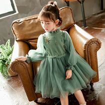 Girl dress spring 2020 new spring and autumn little girl long sleeve Super foreign baby girl princess skirt