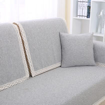 Four seasons sofa cushion summer linen fabric cotton linen simple modern burlap cushion universal cover towel cover cloth