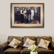 Wedding photo wall hanging photo frame Bedroom living room Dining room custom photo studio Zoom family portrait Baby photo Wood grain photo frame