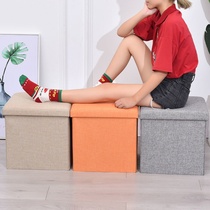 Storage stool finishing box changing shoes stool bedside cabinet sofa stool toy storage box multifunctional storage box household stool