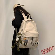 Hong Kongs new school bag female Korean version of Harajuku ulzzang high school backpack college students simple ins wind backpack tide
