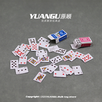 Simulation play every house mini poker model bjd accessories soldiers hand-held props mini playing cards miniature ornaments