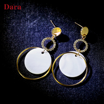 925 silver pin fashion earrings 2021 New Tide advanced sense Net red French ear clip niche personality earrings female ins