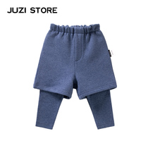 JUZI STORE Dress Thickened Flannel with false two-length pants neutral boy girl 1040402