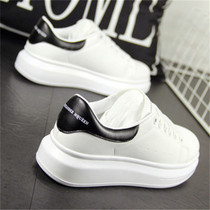 White shoes lovers casual shoes mens thick-soled height-increasing mens shoes autumn breathable white sports shoes trend student shoes