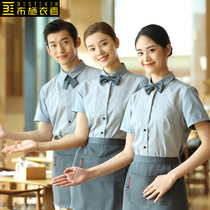 Bussweaters Catering waiter Working clothes Mistress Milk Tea Cake Bakery Coffee West Restaurant Summer Long Short Sleeves