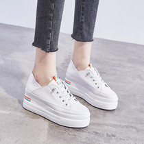Inner womens shoes 2020 new spring white shoes female Korean version of wild pine cake thick bottom shoes X0312