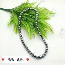 Han Goose-Natural Terahertz Titanium Hertz Beaded Light Bead Necklace Wool Chain Health Promoting Circulation Beauty