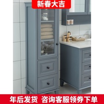 Modern bathroom sideboard toilet light luxury storage cabinet toilet side cabinet storage cabinet living room floor standing cabinet