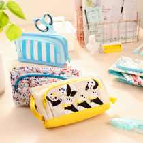 Longitudinal writing KOKUYO national reputation pencil case panda big opening L-shaped storage bag pencil case for students