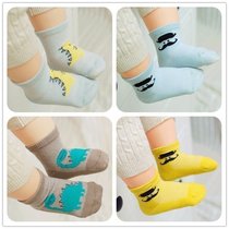 (thin cotton mesh socks) Korean spring and summer cartoon breathable large and small childrens baby socks baby floor socks