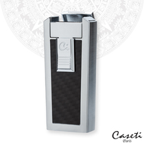Caseti France Caseti Carbon fiber three-stroke inflatable Cigar Lighter Personality creative gift cigarette lighter