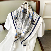 Silk scarf wild spring and autumn and summer neck small square towel female scarf neck spine protection Korean thin small scarf temperament