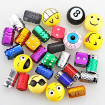 Car decoration tire valve cap Aluminum alloy cute expression personality color modified valve core cover universal type