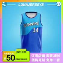  Urban Design]Custom 2021 American jersey No 34 blue jersey competition team uniform mens basketball uniform