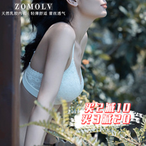 ZOMOLV lace underwear womens no steel ring to receive auxiliary breasts to prevent sagging small breasts gather skin-friendly seamless bra breathable