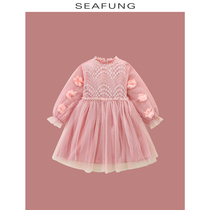 British Seafung children's dress girls' dress dress new karate skirt in autumn children's casual wild princess skirt