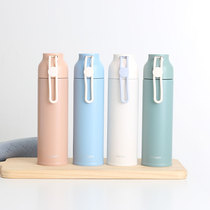 Simple solid color thermos cup Japanese frosted male and female students portable water cup ins Harajuku style literary and artistic couple cup