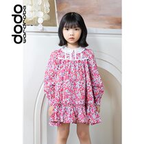 Doudou wardrobe girls dress spring and autumn 2022 new childrens Korean version autumn princess dress DW229714QQ