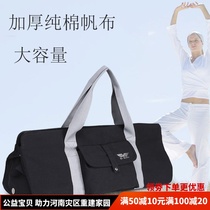Borida yoga bag womens lightweight cotton canvas yoga mat back bag large capacity portable shoulder bag