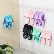 Bathroom slippers rack free of punching shoes Shoes Containing deity Toilet Release Slippers Rack Wall-mounted Free-pin suction cups hanging wall