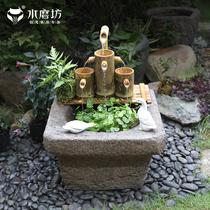 New Chinese outdoor courtyard landscape flowing water fish pond balcony creative fountain garden decoration landscape pool ornaments