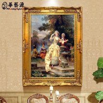 Eurostyle oil painting Hand painted figure Xuan Guan Dural Living room Aisle Decoration Painting Bedroom restaurant Vertical version American Hung Painting