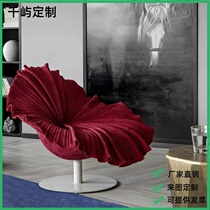 Nordic Designer minimalist Petal Chair Light Extravagant Flowers Chair Cloth Art Living Room Balcony Creative Single Sofa Chair Subs