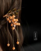 Hairpin supporting hair hairpin orange fruit design hairpin step shake Hanfu song female Headdress Ball hair accessories
