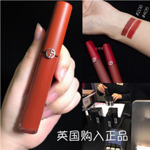 British purchase spot Armani Armani Red tube Velvet Matte Lip Glaze lipstick 405G 208 206 209