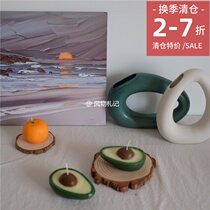 Clearance special cute fruit scented candle avocado Orange Lemon styling home decoration Pat match