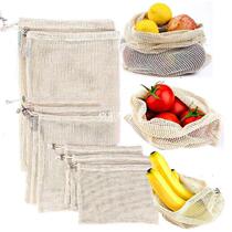 reusable cotton vegetable bags home fruit and vegeta