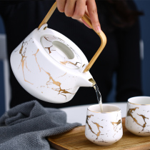 Eurostyle home flower tea cup with set living room teapot teapot water cup water with ceramic cold water kettle for afternoon tea bone porcelain tea set