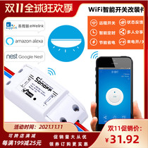 Sonoff wifi mobile phone remote control Googlehome Alexa Tmall Genie voice DIY switch