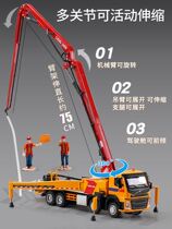 Simulation of cement pump toy car model simulation alloy boy engineering car children car concrete mixer