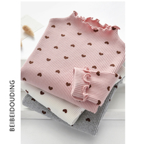 Bei Bei Ding childrens T-shirt girl long sleeve autumn cotton female baby love T-shirt foreign base shirt coat