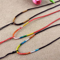 Colorful winding necklace rope Simple mens and womens necklace rope pure hand-woven DIY jewelry lanyard adjustable