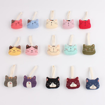 Clearance Taiwan Qile cat fabric women bag key chain zipper pendant female cute creative decoration cartoon 120543