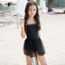 Childrens swimsuit Girl one-piece skirt spa big child lace yarn skirt Swimsuit Princess student swimsuit