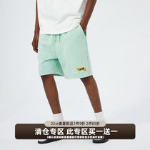 ZONOS 2021 Autumn New Pint Sports Casual Shorts Men Loose Trend Printed Draw Rope Breathable 50% Pants